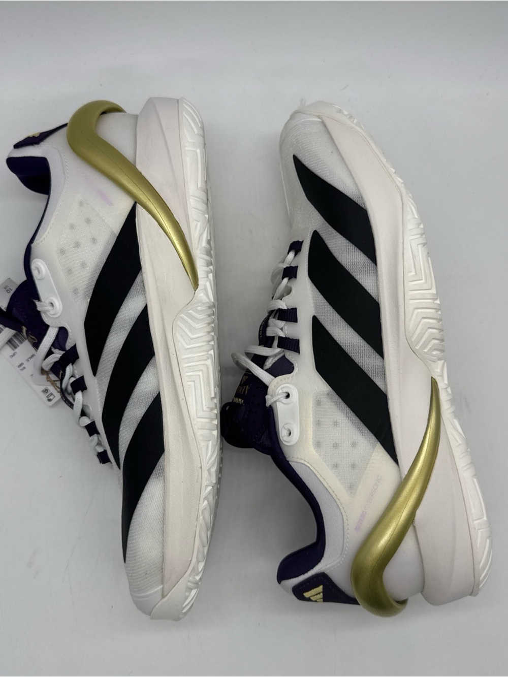 Adidas Men's Adizero Cybersonic Tennis Shoes White Purple Gold Size 10 JQ5382 - Picture 6 of 8